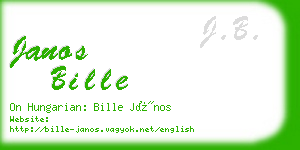 janos bille business card